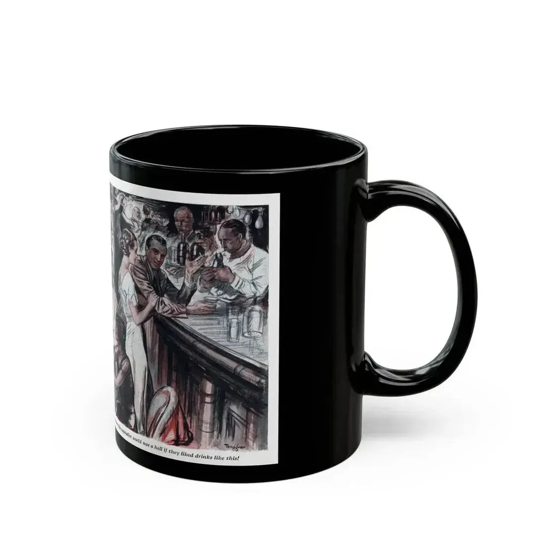 Free Night (2), Redbook, December 1934 - Black Coffee Mug - Go Mug Yourself