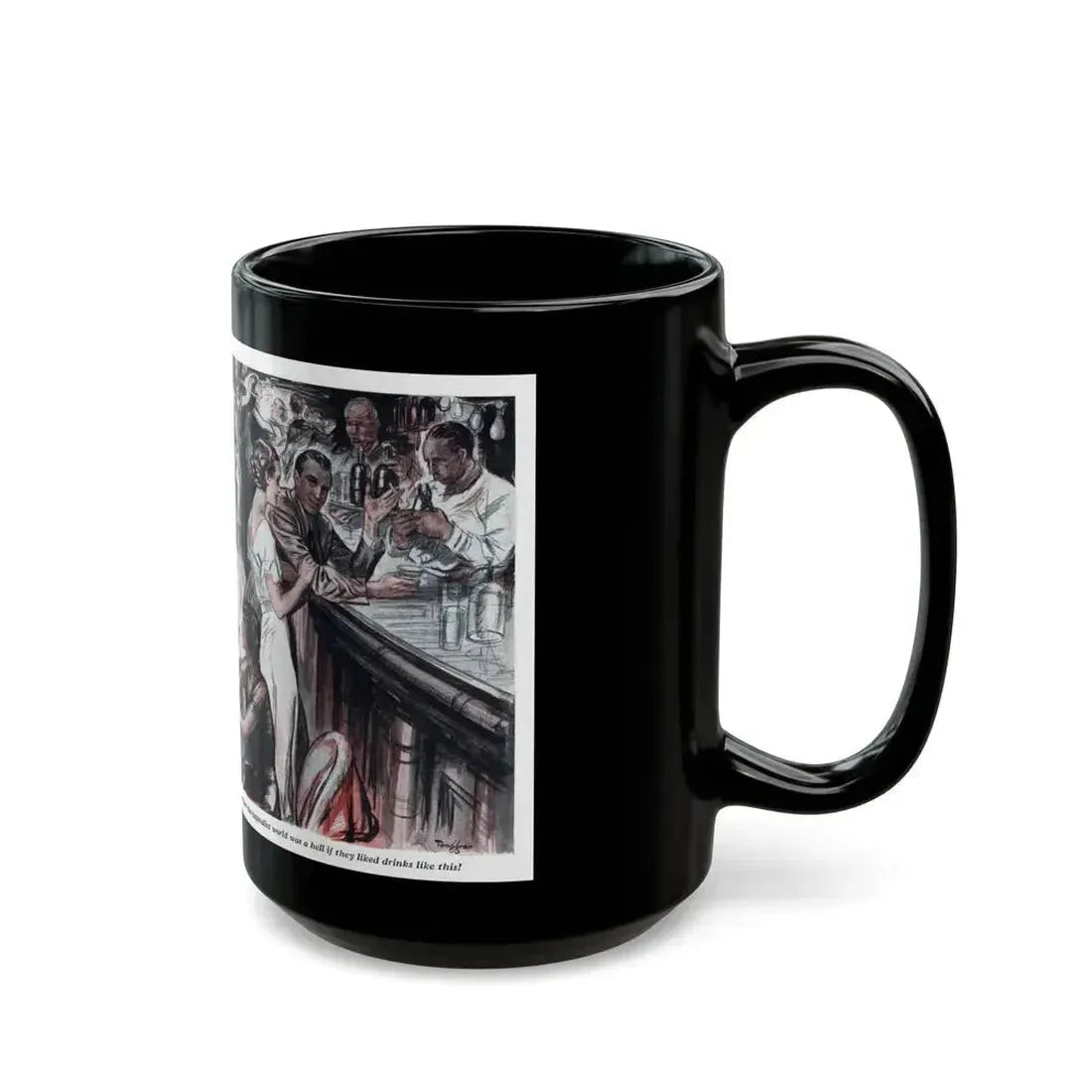 Free Night (2), Redbook, December 1934 - Black Coffee Mug - Go Mug Yourself