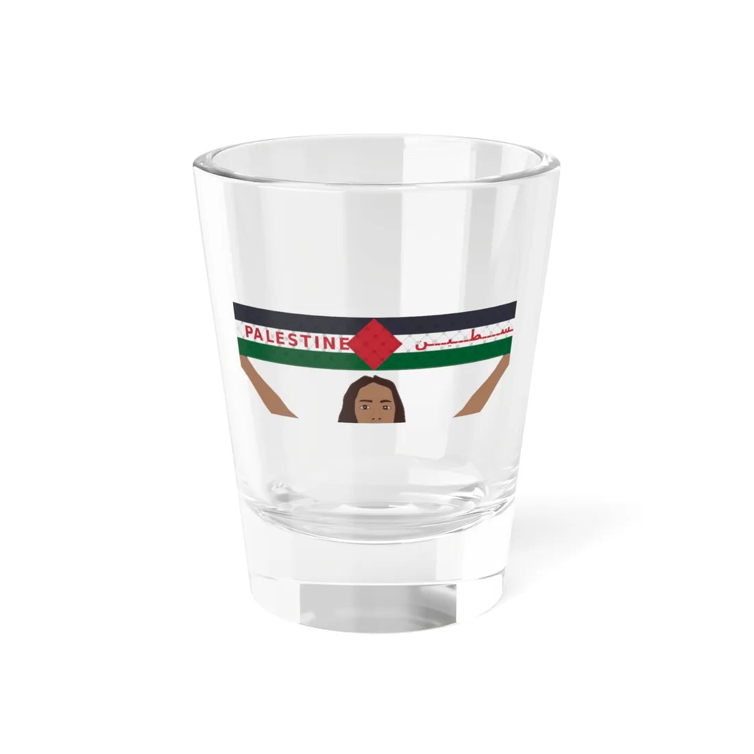 Free Palestine (Palestine) Shot Glass 1.5oz 1.5oz - Go Mug Yourself