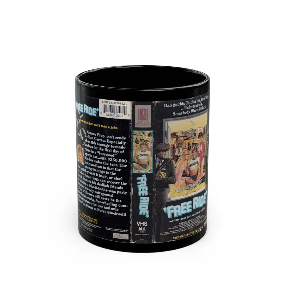 FREE RIDE (VHS COVER) - Black Coffee Mug 11oz - Go Mug Yourself