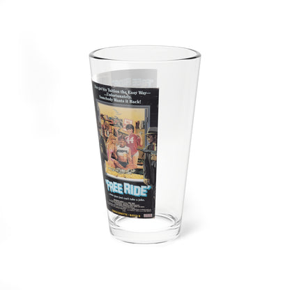 FREE RIDE (VHS COVER) Pint Glass 16oz-Go Mug Yourself