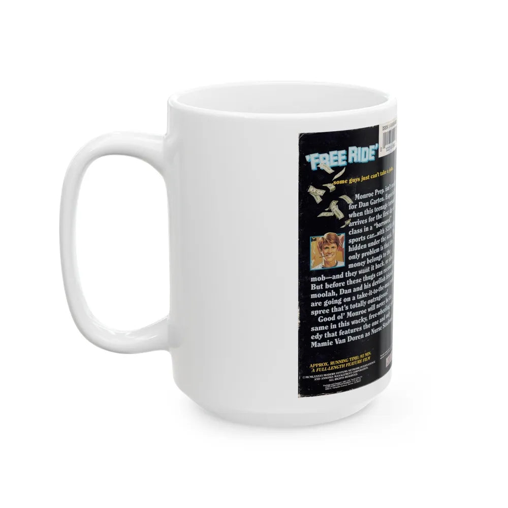 FREE RIDE (VHS COVER) - White Coffee Mug-Go Mug Yourself