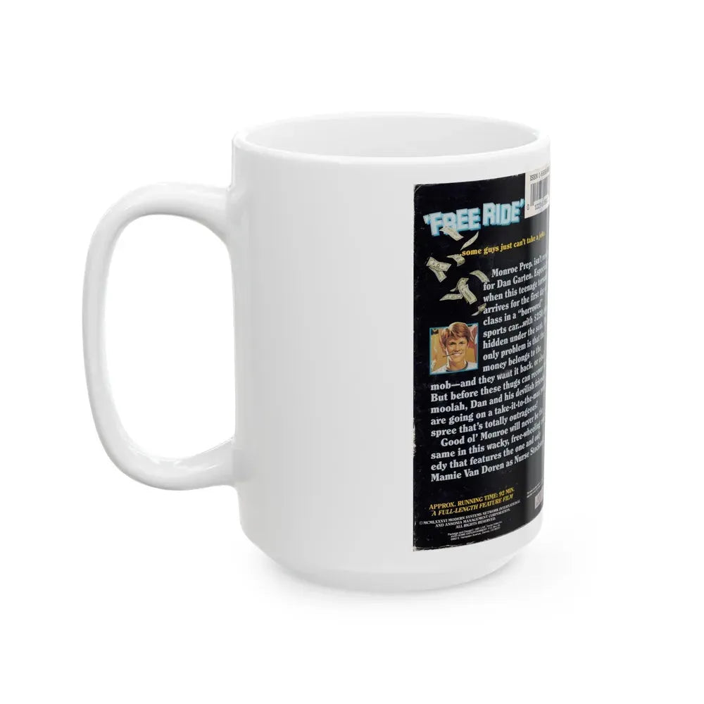 FREE RIDE (VHS COVER) - White Coffee Mug - Go Mug Yourself