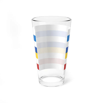 Free Russia Ukraine Belarus solidarity flag 1 (Ukraine) Pint Glass 16oz - Go Mug Yourself