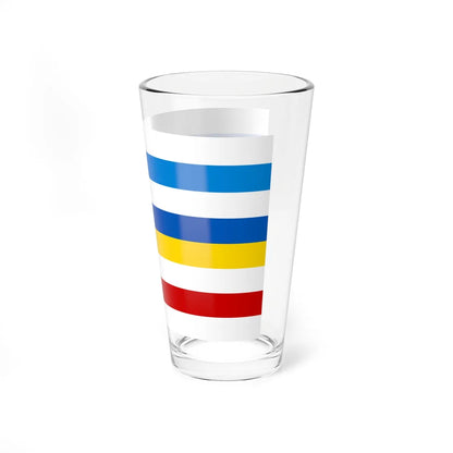 Free Russia Ukraine Belarus solidarity flag 1 (Ukraine) Pint Glass 16oz - Go Mug Yourself