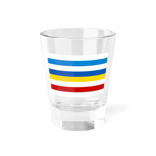 Free Russia Ukraine Belarus solidarity flag 1 (Ukraine) Shot Glass 1.5oz 1.5oz - Go Mug Yourself