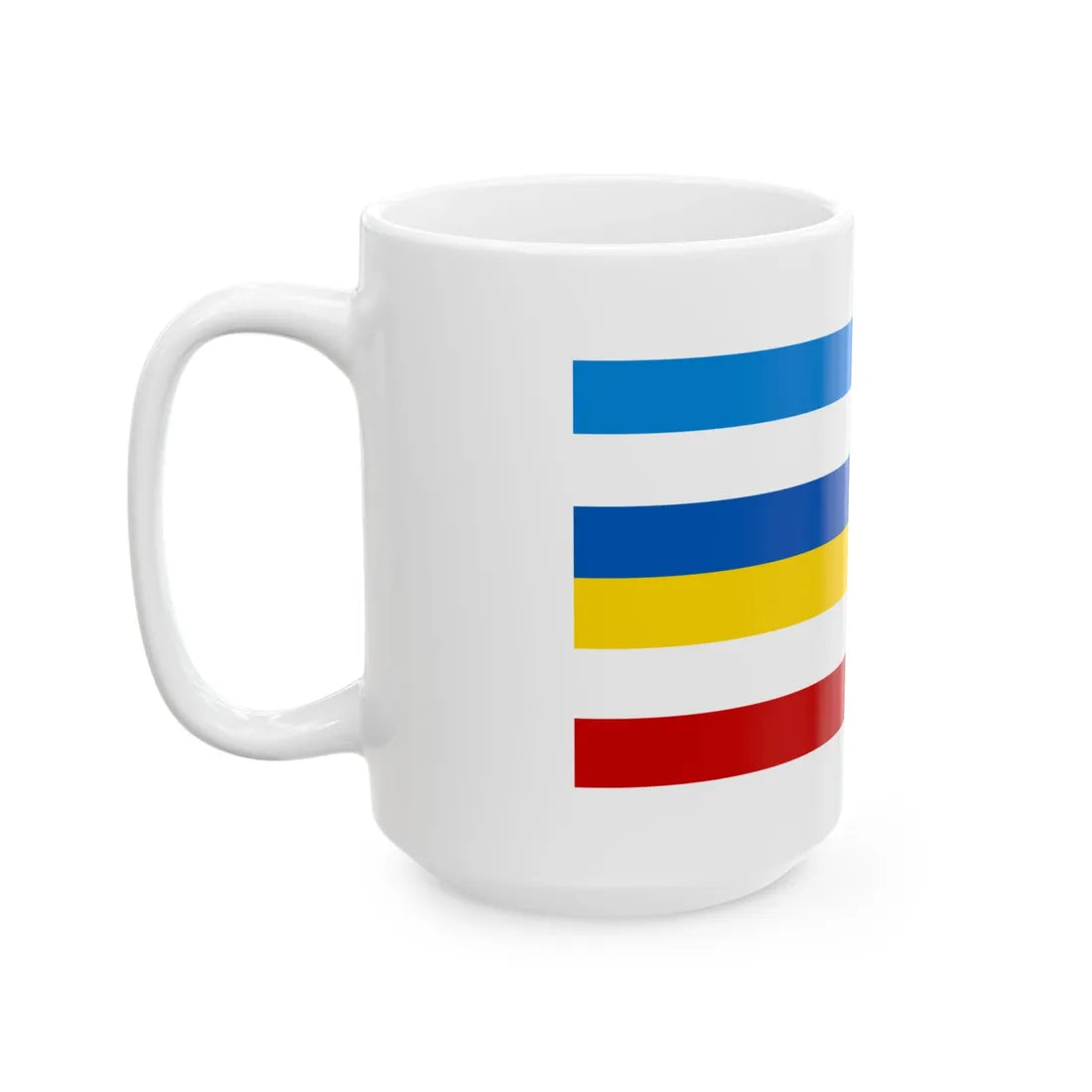 Free Russia Ukraine Belarus solidarity flag 1 (Ukraine) White Coffee Mug - Go Mug Yourself