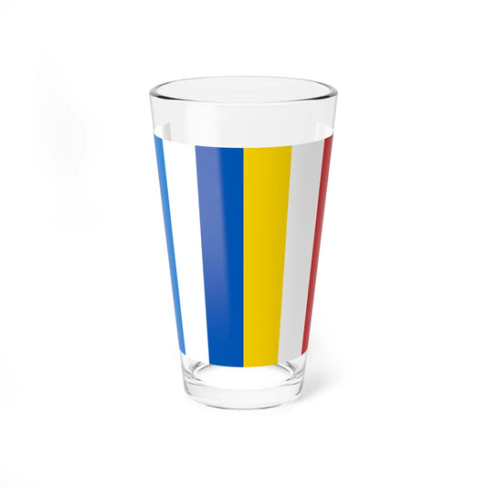 Free Russia Ukraine Belarus solidarity flag 2 (Ukraine) Pint Glass 16oz 16oz - Go Mug Yourself