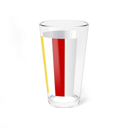 Free Russia Ukraine Belarus solidarity flag 2 (Ukraine) Pint Glass 16oz - Go Mug Yourself