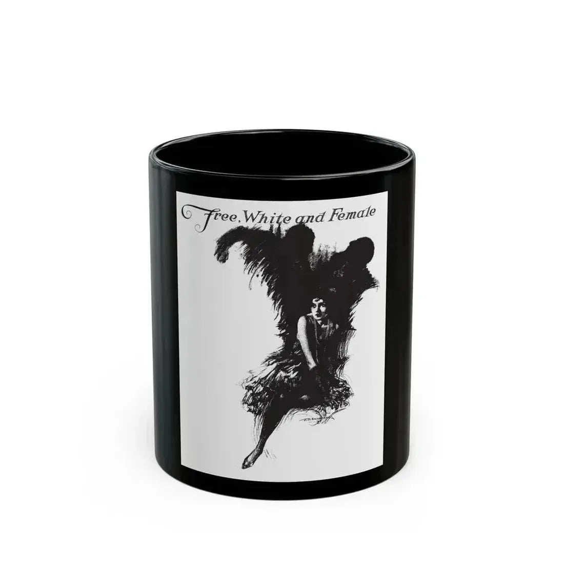 Free, White and Female (1), Collier's, February 25, 1928 - Black Coffee Mug 11oz - Go Mug Yourself