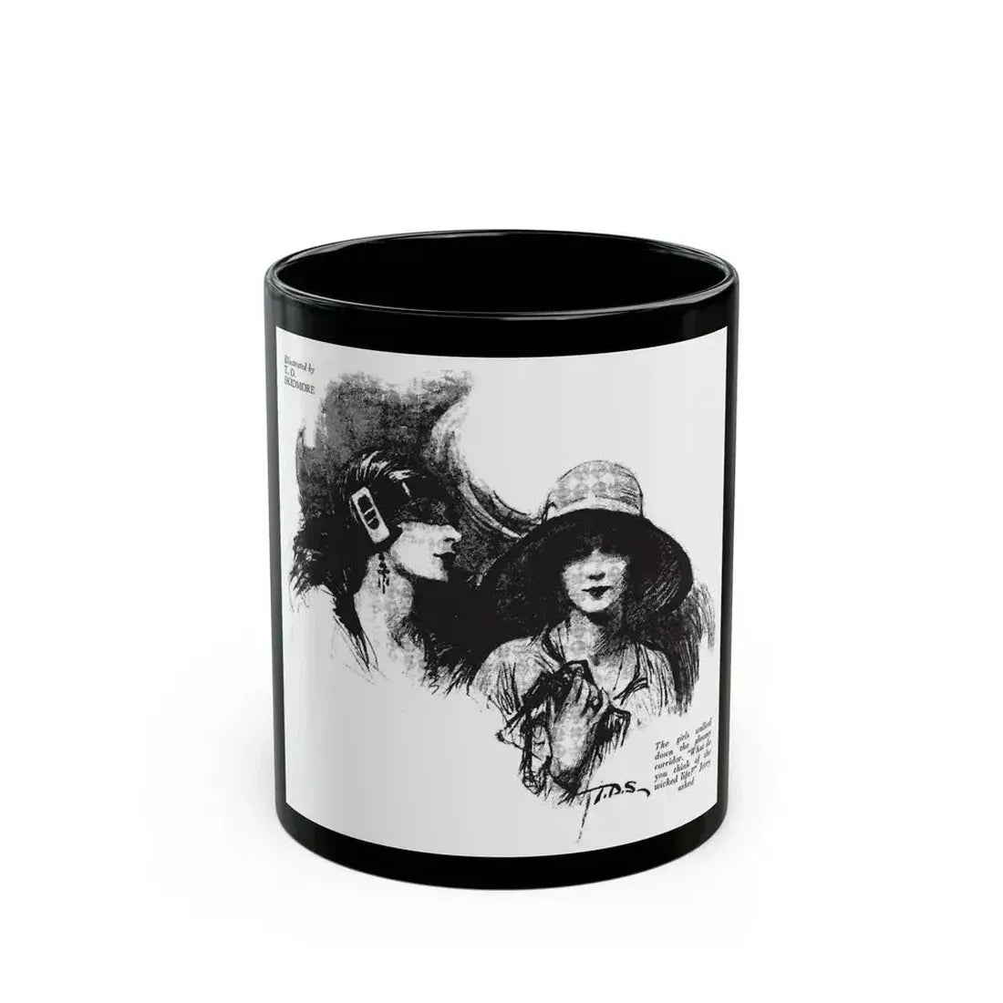Free, White and Female (2), Collier's, February 25, 1928 - Black Coffee Mug 11oz - Go Mug Yourself