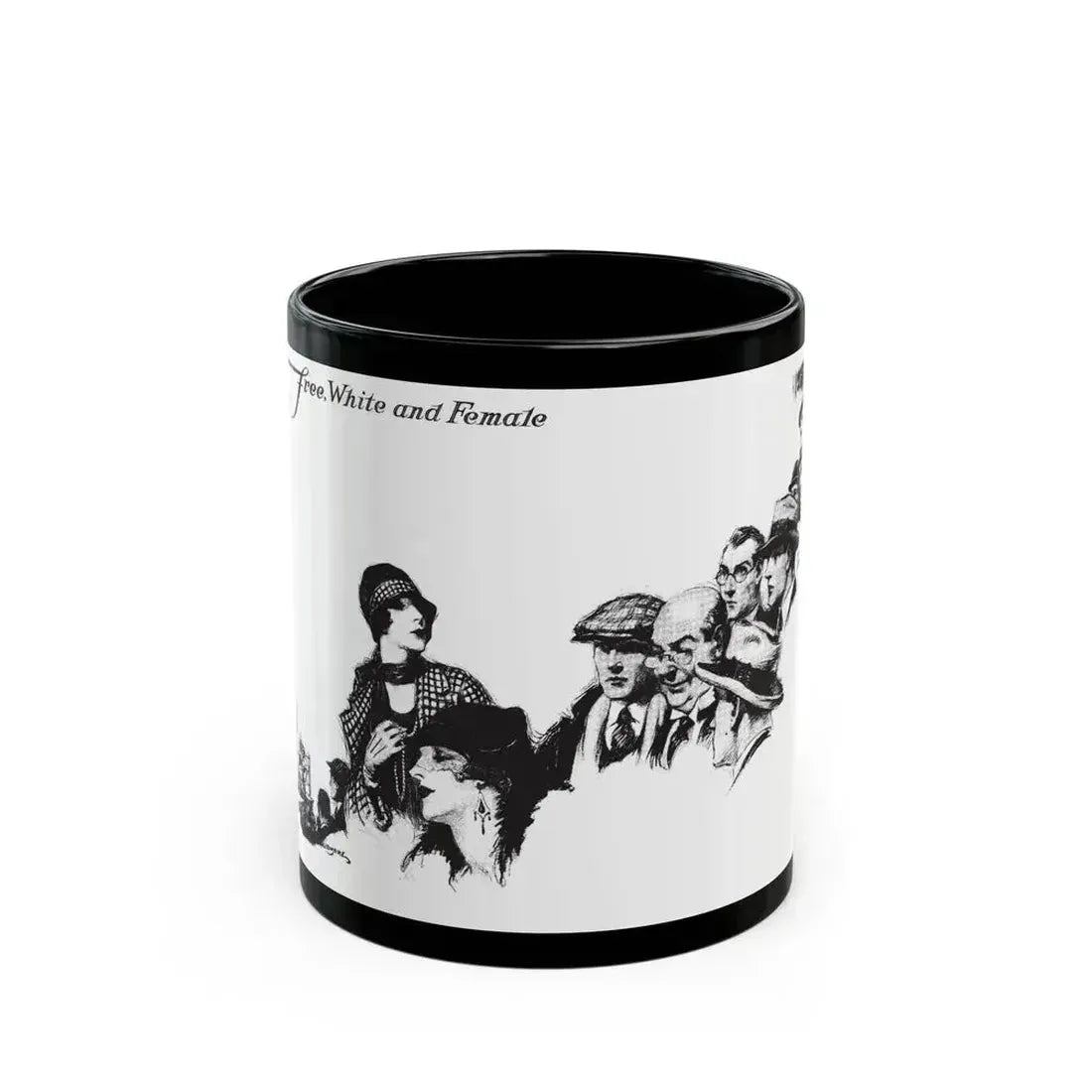 Free, White and Female (6), Collier's, March 24, 1928 - Black Coffee Mug 11oz - Go Mug Yourself