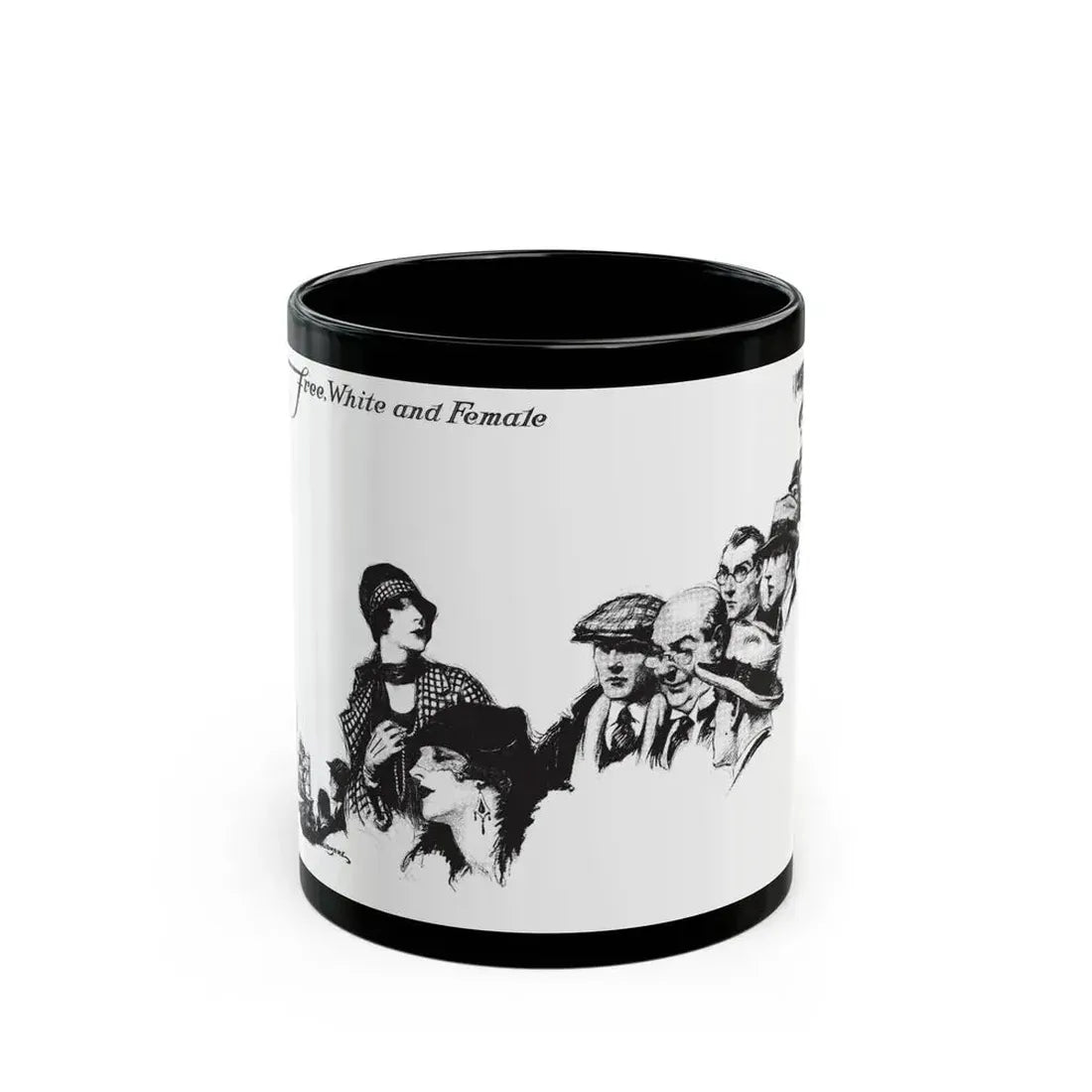 Free, White and Female (6), Collier's, March 24, 1928 - Black Coffee Mug - Go Mug Yourself