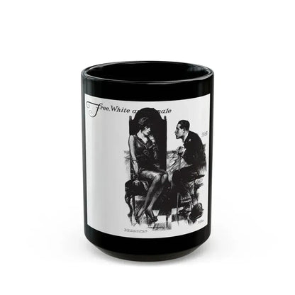 Free, White and Female (7), Collier's, March 31, 1928 - Black Coffee Mug 15oz - Go Mug Yourself