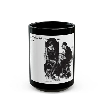Free, White and Female (7), Collier's, March 31, 1928 - Black Coffee Mug 15oz - Go Mug Yourself