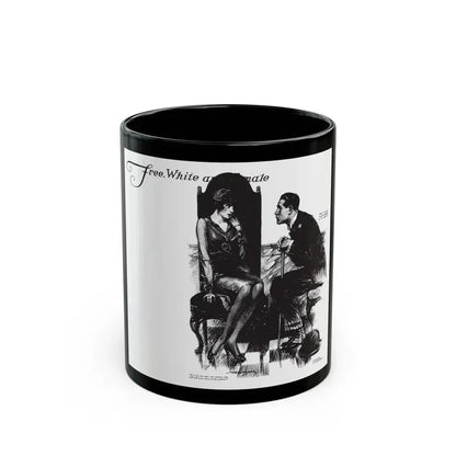 Free, White and Female (7), Collier's, March 31, 1928 - Black Coffee Mug - Go Mug Yourself