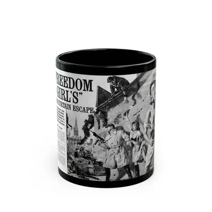 Freedom Girl's' Iron Curtain Escape, For Men Only, June 1964 - Black Coffee Mug 11oz - Go Mug Yourself