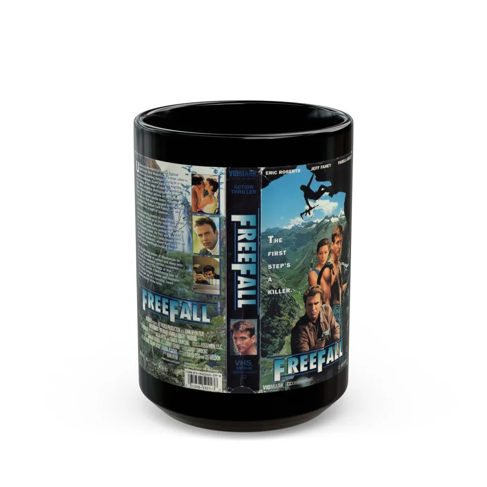 FREEFALL (VHS COVER) - Black Coffee Mug-15oz-Go Mug Yourself