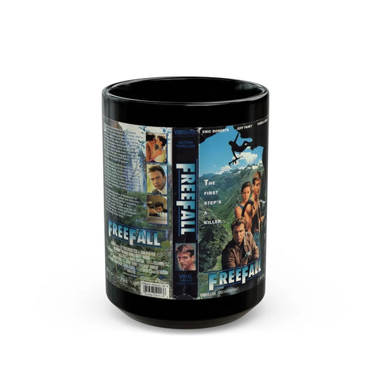 FREEFALL (VHS COVER) - Black Coffee Mug-15oz-Go Mug Yourself