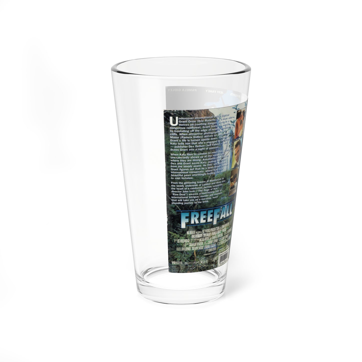 FREEFALL (VHS COVER) Pint Glass 16oz-Go Mug Yourself