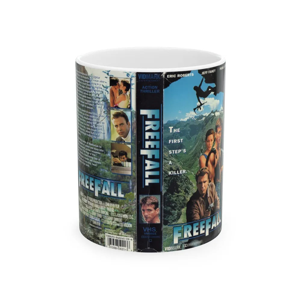 FREEFALL (VHS COVER) - White Coffee Mug-11oz-Go Mug Yourself