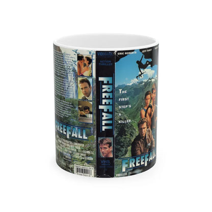 FREEFALL (VHS COVER) - White Coffee Mug-11oz-Go Mug Yourself