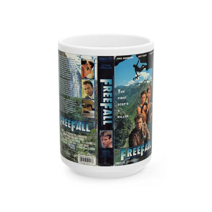 FREEFALL (VHS COVER) - White Coffee Mug-15oz-Go Mug Yourself