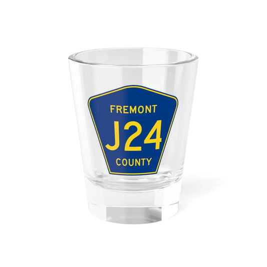 Fremont County Route J24 IA (Iowa) (Road Sign) Shot Glass 1.5oz 1.5oz - Go Mug Yourself