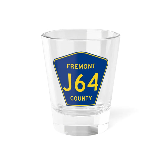 Fremont County Route J64 IA (Iowa) (Road Sign) Shot Glass 1.5oz 1.5oz - Go Mug Yourself