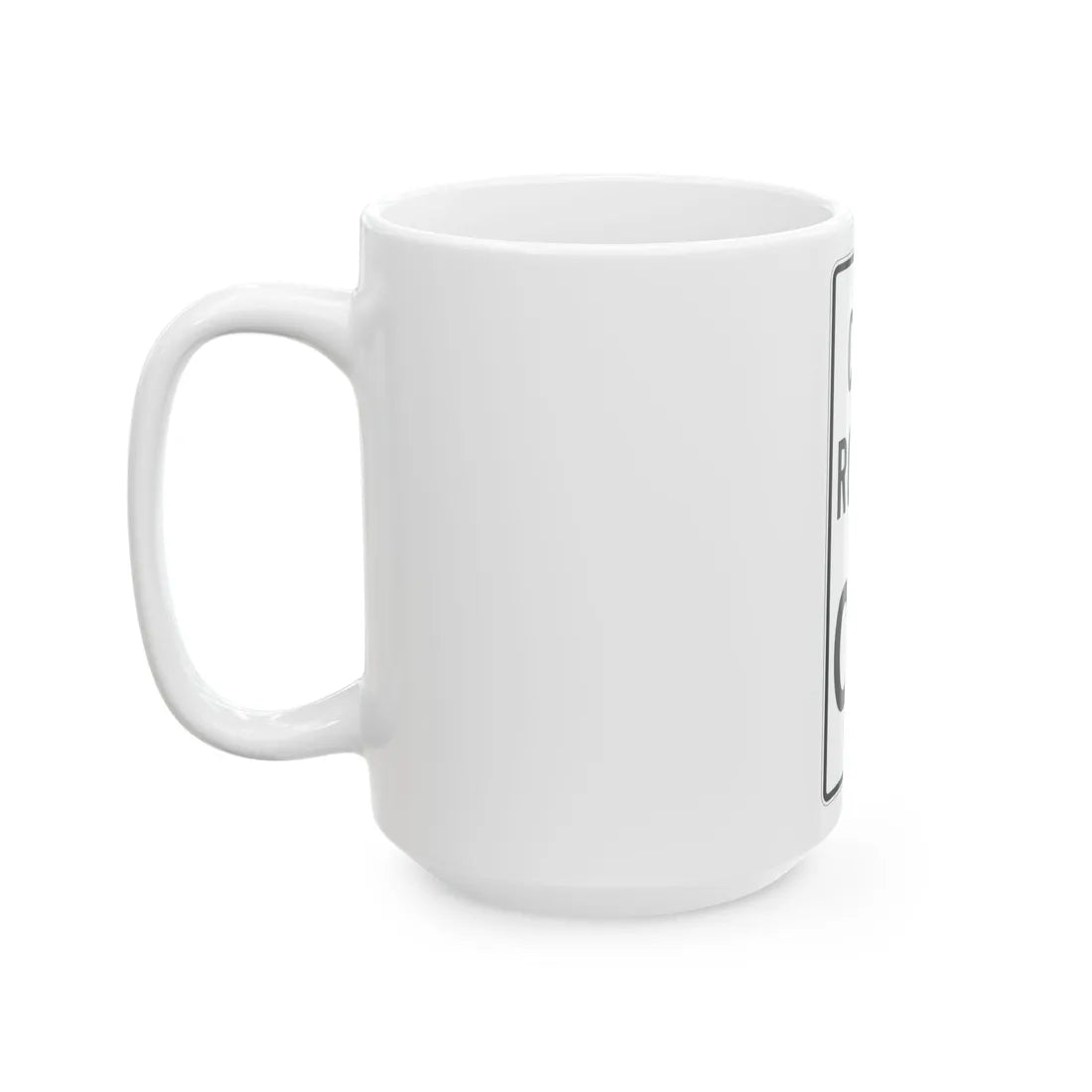 Fremont Ohio city route shield template (Ohio) (Road Sign) White Coffee Mug - Go Mug Yourself
