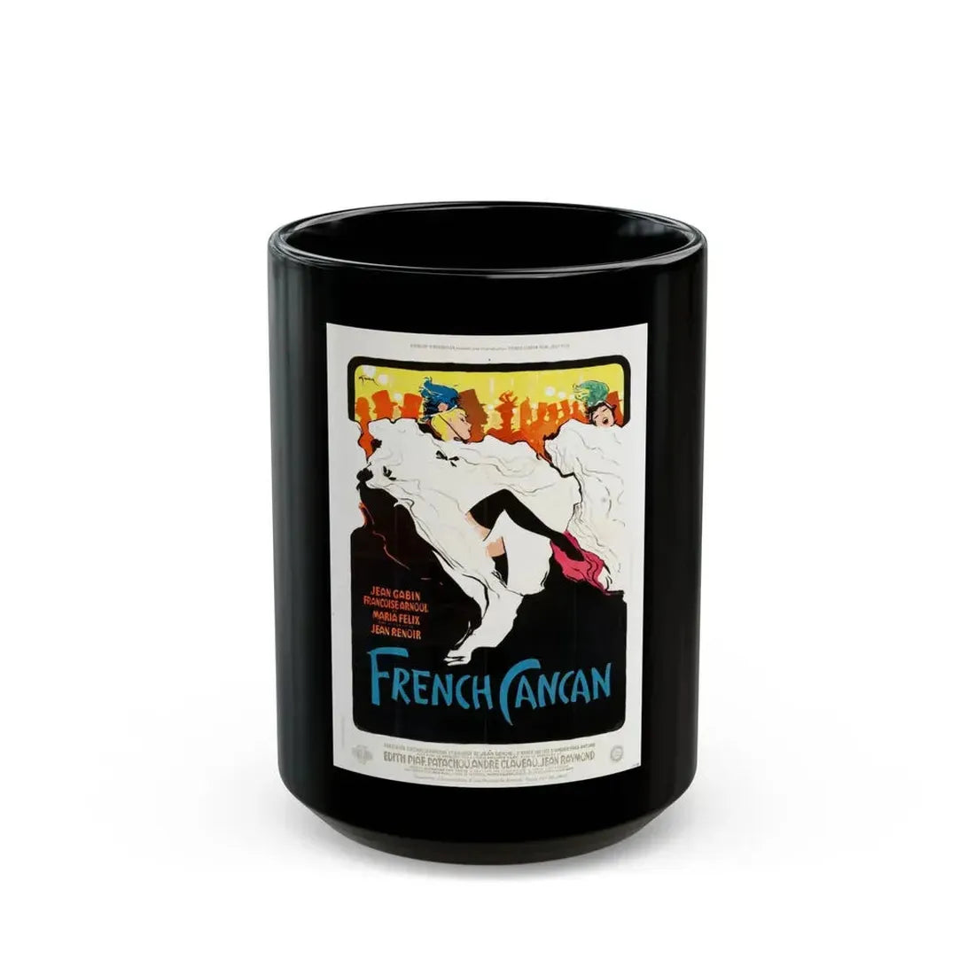 French Cancan (1955), poster - Black Coffee Mug 15oz - Go Mug Yourself