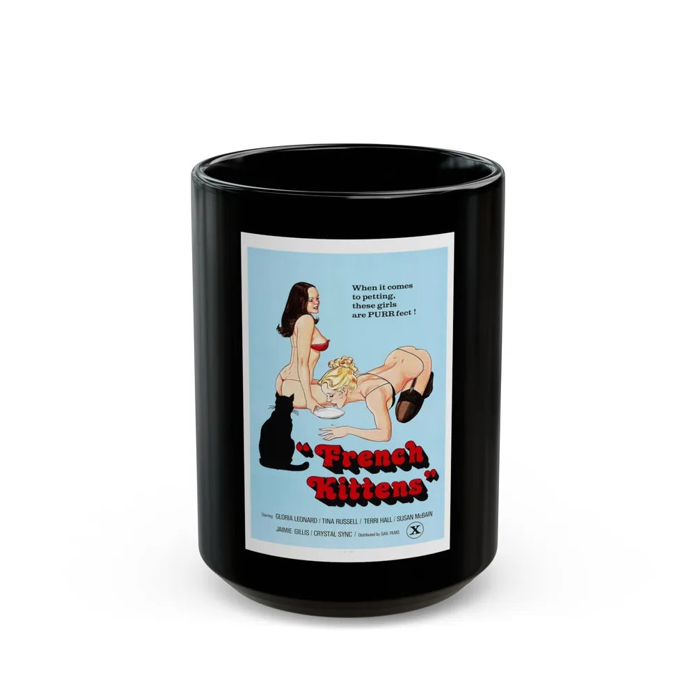 FRENCH KITTENS 1978 Movie Poster - Black Coffee Mug-15oz-Go Mug Yourself