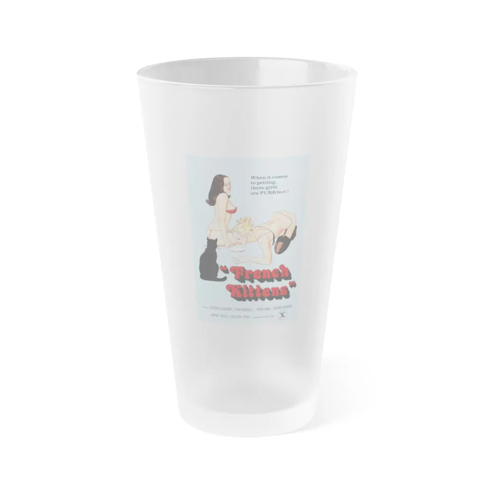 FRENCH KITTENS 1978 Movie Poster - Frosted Pint Glass 16oz-16oz-Frosted-Go Mug Yourself