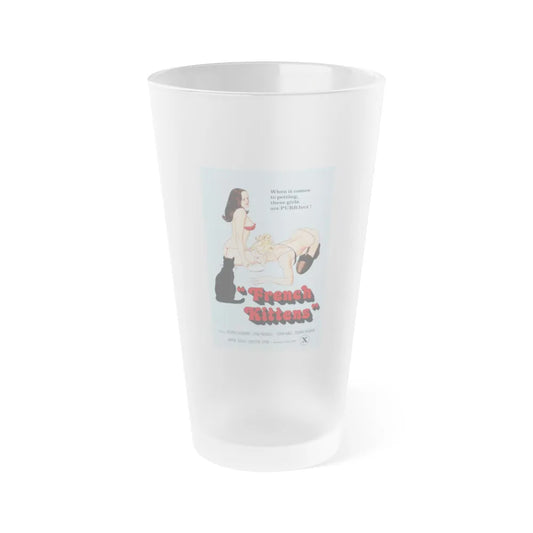 FRENCH KITTENS 1978 Movie Poster - Frosted Pint Glass 16oz-16oz-Frosted-Go Mug Yourself