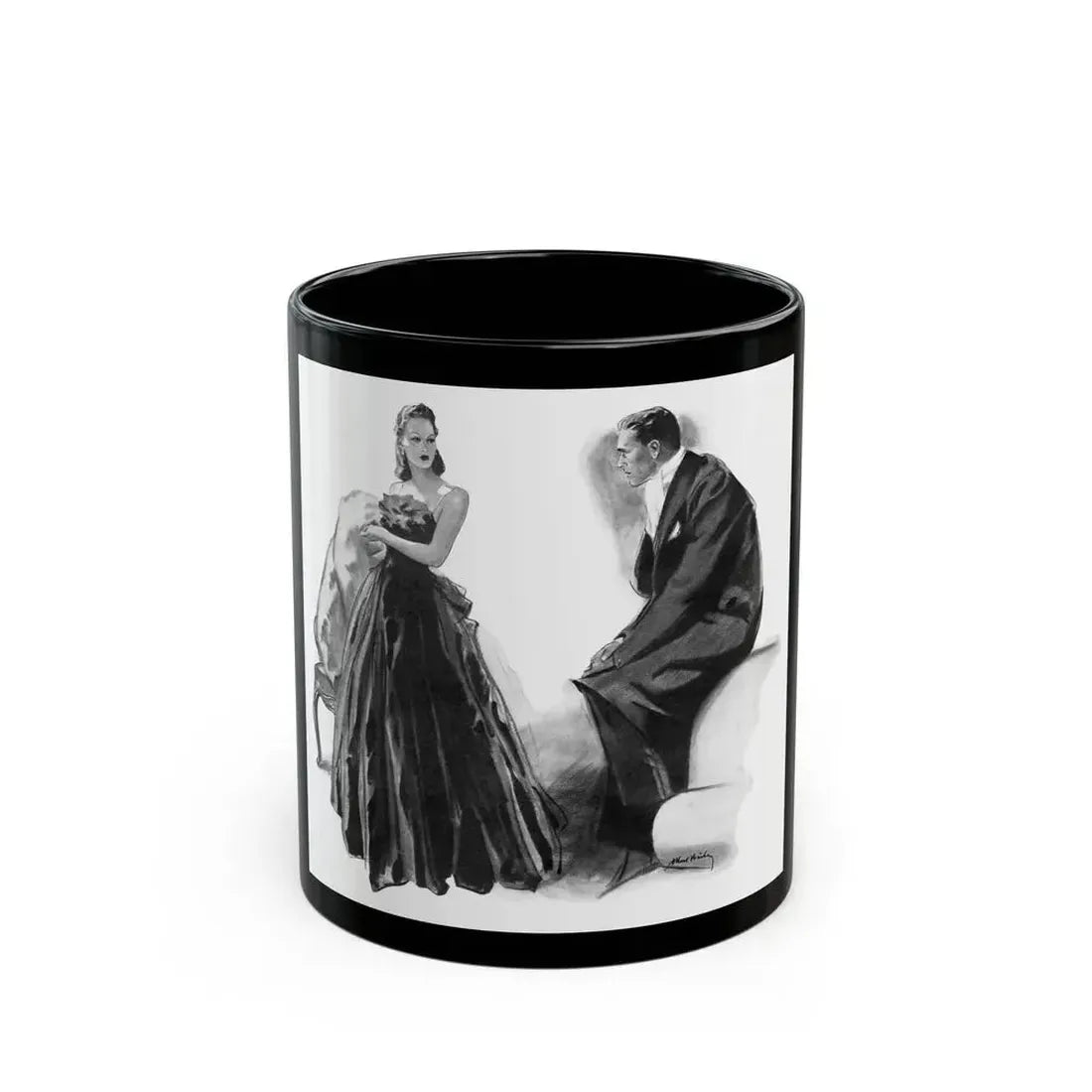 French Model by Sylvia Thompson, Britannia And Eve magazine, 1939 (1) - Black Coffee Mug 11oz - Go Mug Yourself