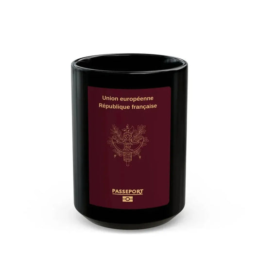 French Passport - Black Coffee Mug 15oz - Go Mug Yourself