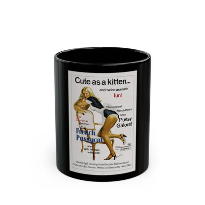 FRENCH PUSSYCAT 1972 Movie Poster - Black Coffee Mug-11oz-Go Mug Yourself