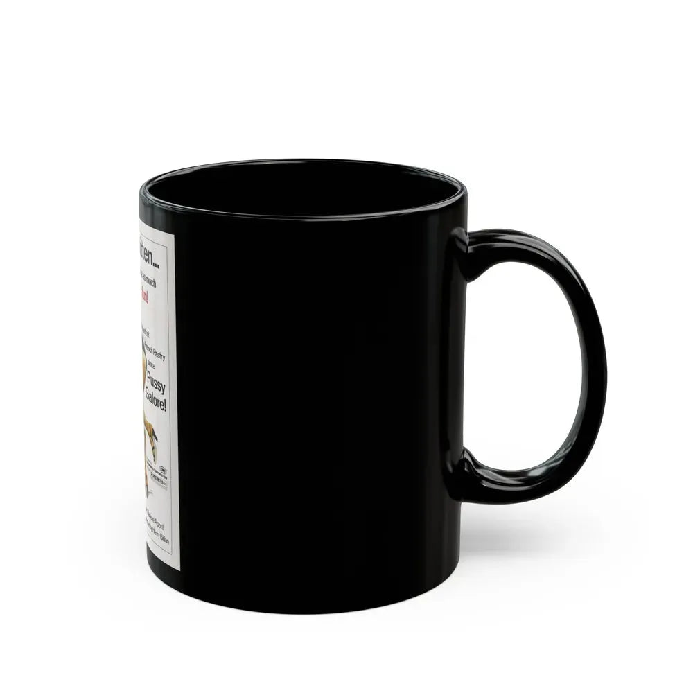 FRENCH PUSSYCAT 1972 Movie Poster - Black Coffee Mug - Go Mug Yourself