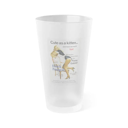 FRENCH PUSSYCAT 1972 Movie Poster - Frosted Pint Glass 16oz 16oz Frosted - Go Mug Yourself