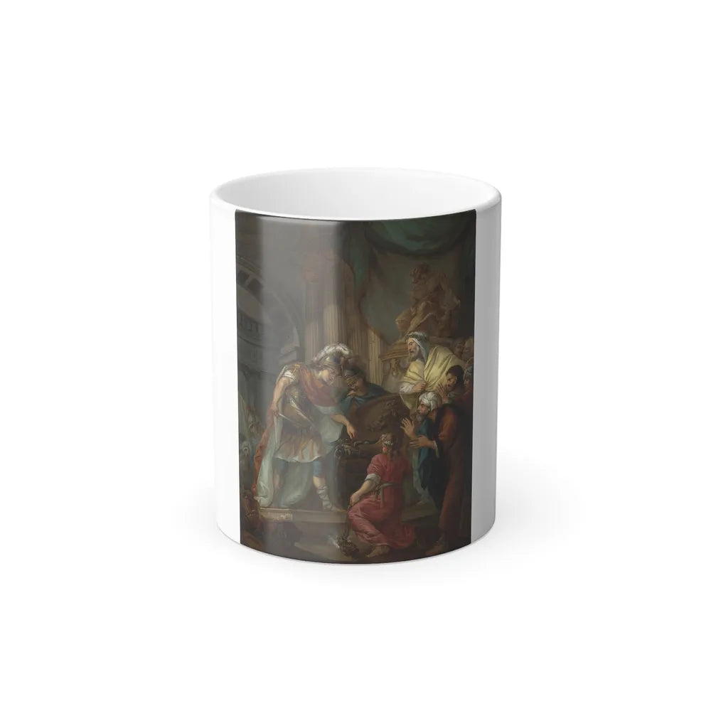 French School (18th Century) Alexander cutting the Gordian knot - Oil on Canvas - Color Changing Mug 11oz-11oz-Go Mug Yourself