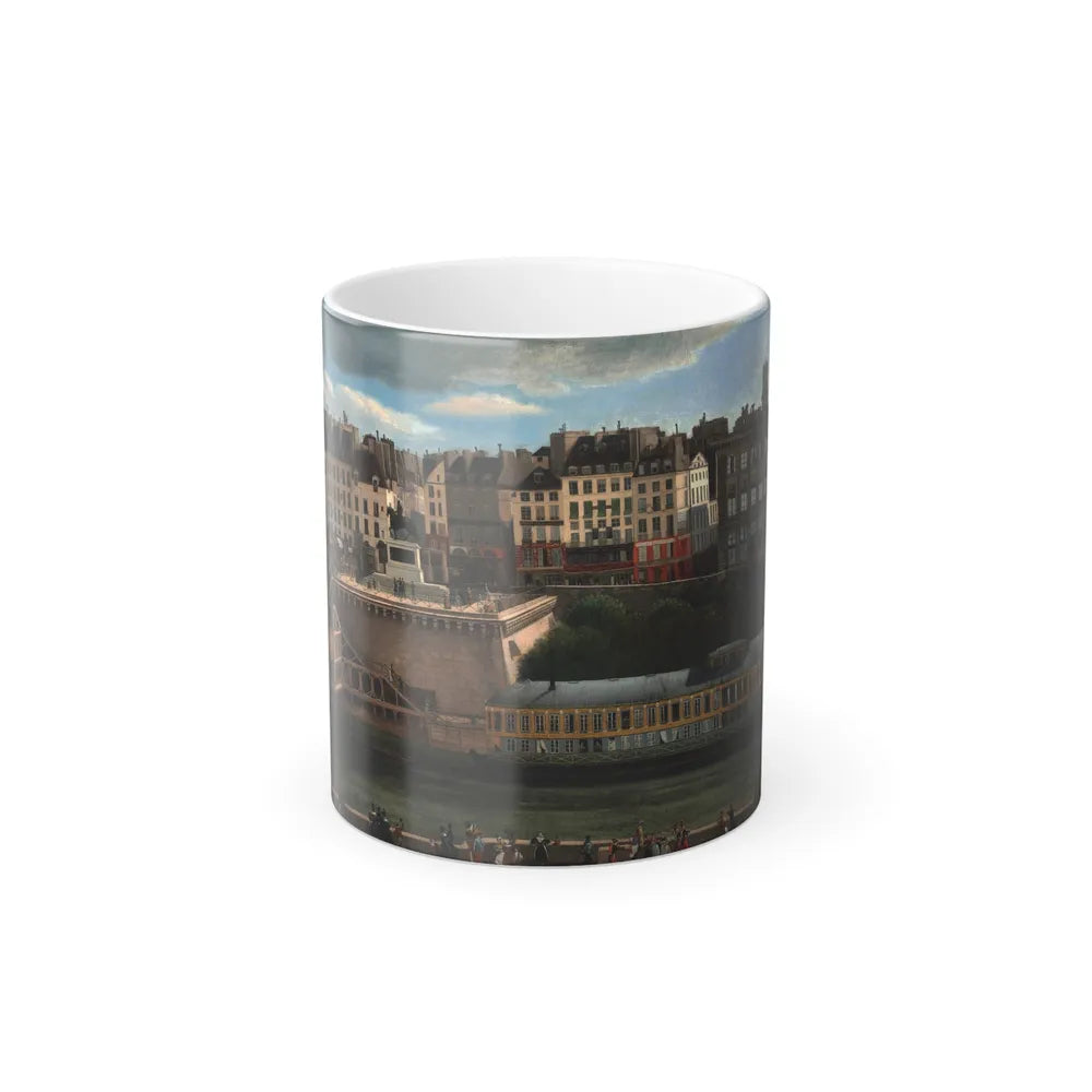 French School (19th Century) View of the Seine - Oil on Canvas - Color Changing Mug 11oz-11oz-Go Mug Yourself