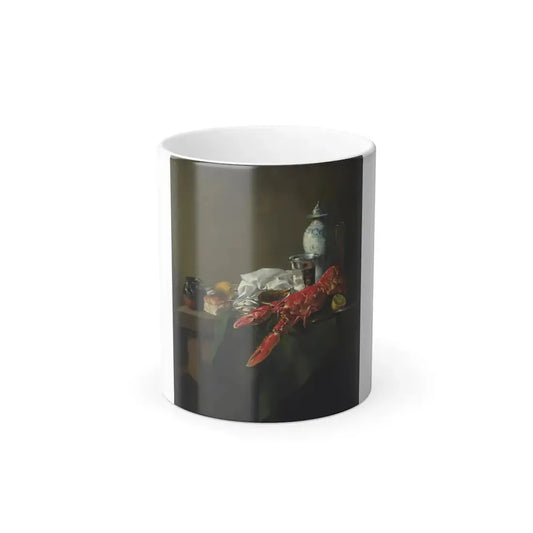 French School, early 19th century - Still Life of a Lobster, a Chinese Porcelain Vase, Oysters, Lemons a-0 - Color Changing Mug 11oz 11oz - Go Mug Yourself