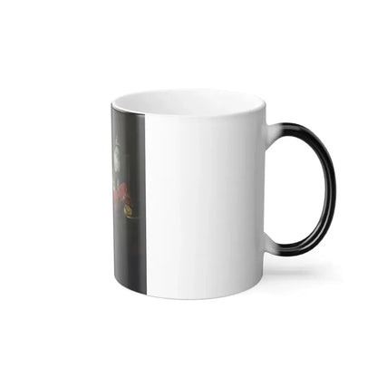 French School, early 19th century - Still Life of a Lobster, a Chinese Porcelain Vase, Oysters, Lemons a-0 - Color Changing Mug 11oz - Go Mug Yourself