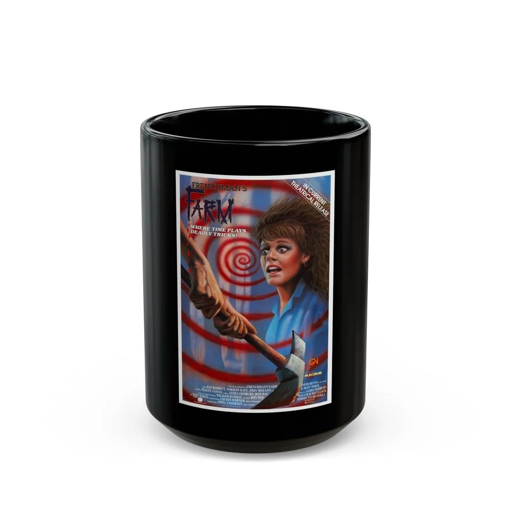 FRENCHMAN'S FARM 1987 Movie Poster - Black Coffee Mug-15oz-Go Mug Yourself