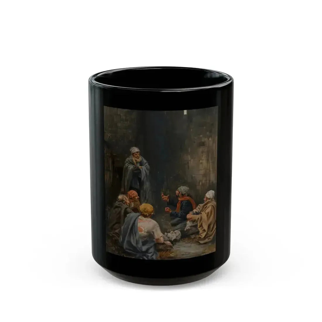 Fresh Draft of Prisoners, Saturday Evening Post interior illustration, 1931 - Black Coffee Mug 15oz - Go Mug Yourself