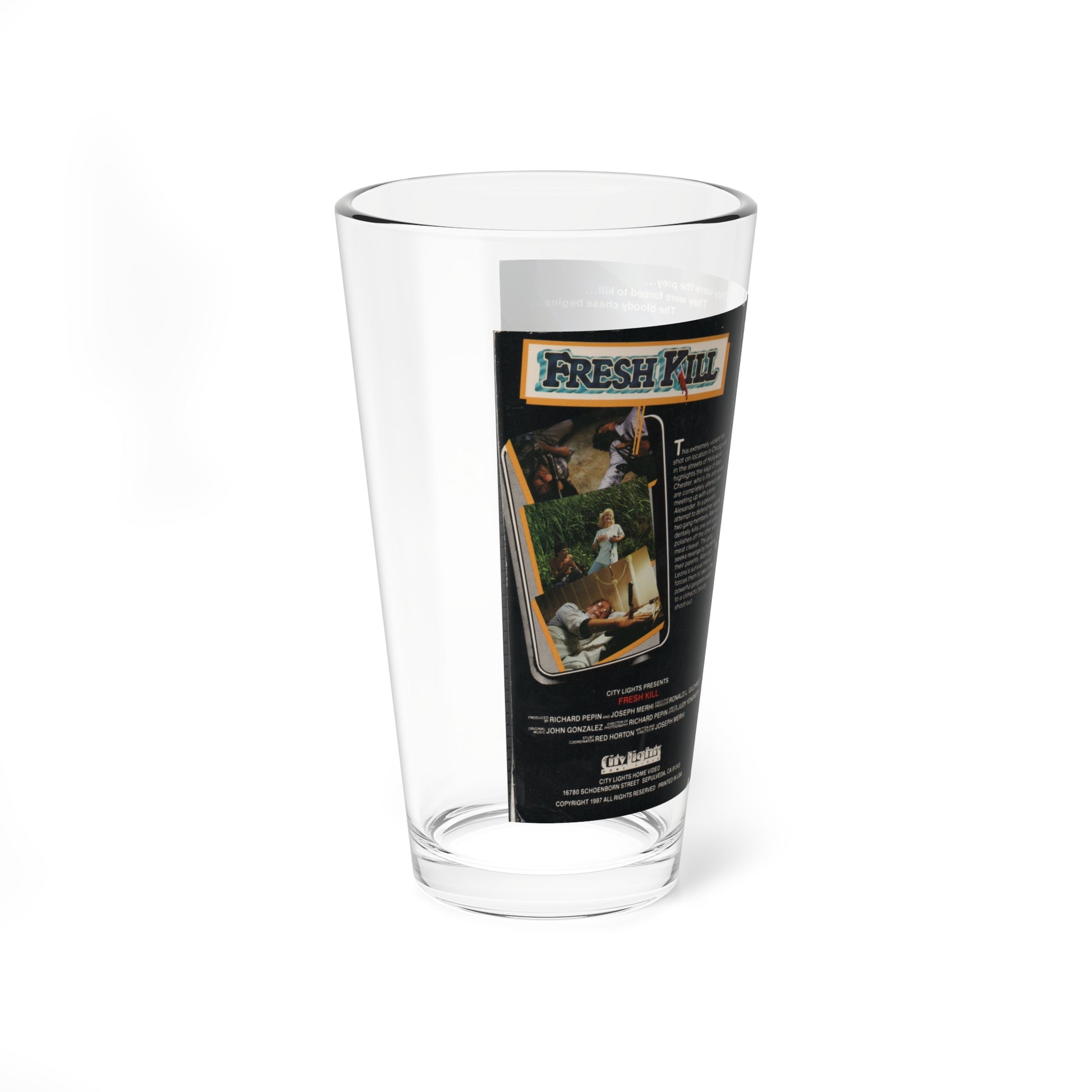 FRESH KILL (VHS COVER) Pint Glass 16oz-Go Mug Yourself