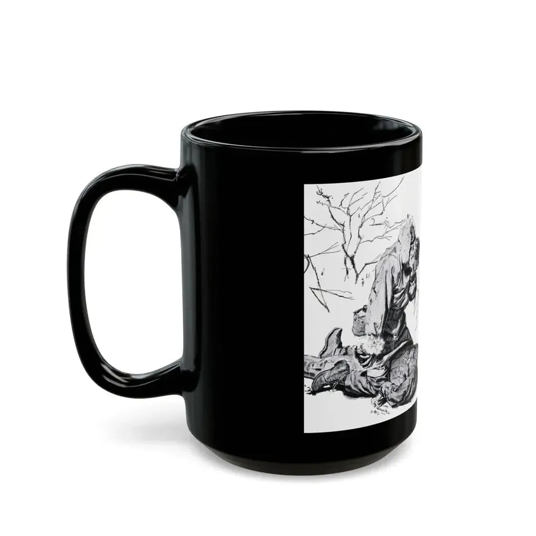 Friday Hill (1), Bluebook Magazine, April 1955 - Black Coffee Mug - Go Mug Yourself