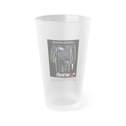 FRIDAY THE 13TH 1980 Movie Poster - Frosted Pint Glass 16oz-Go Mug Yourself