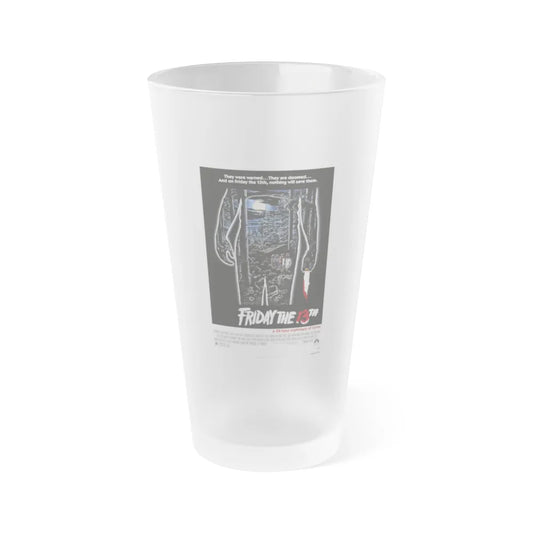 FRIDAY THE 13TH 1980 Movie Poster - Frosted Pint Glass 16oz-Go Mug Yourself