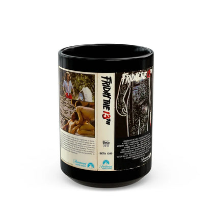 FRIDAY THE 13TH BETA (VHS COVER) - Black Coffee Mug-15oz-Go Mug Yourself